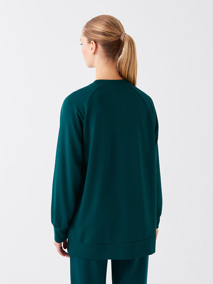 Crew Neck Plain Long Sleeve Women's Tunic