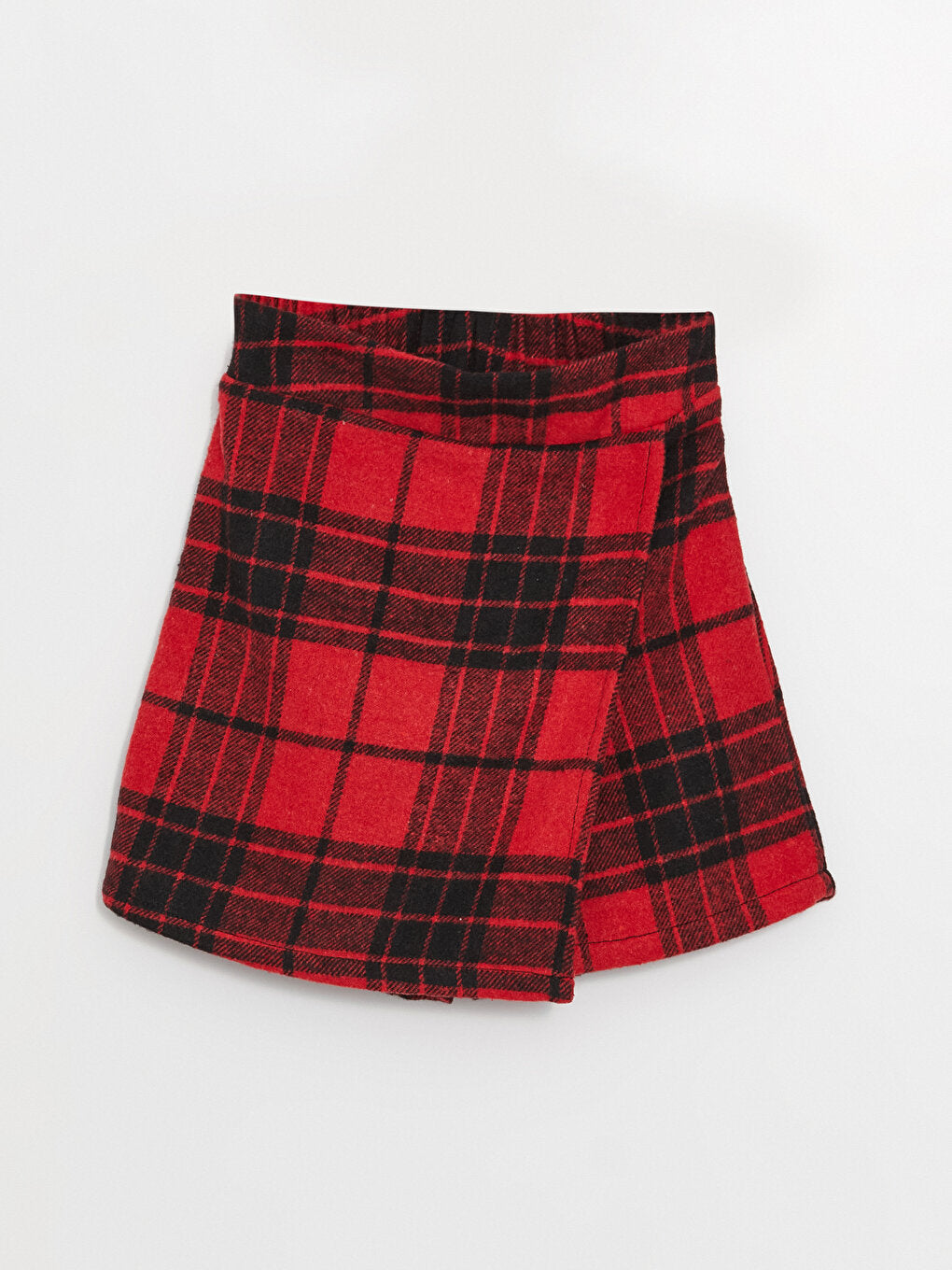 Plaid Girl's Shorts Skirt with Elastic Waist