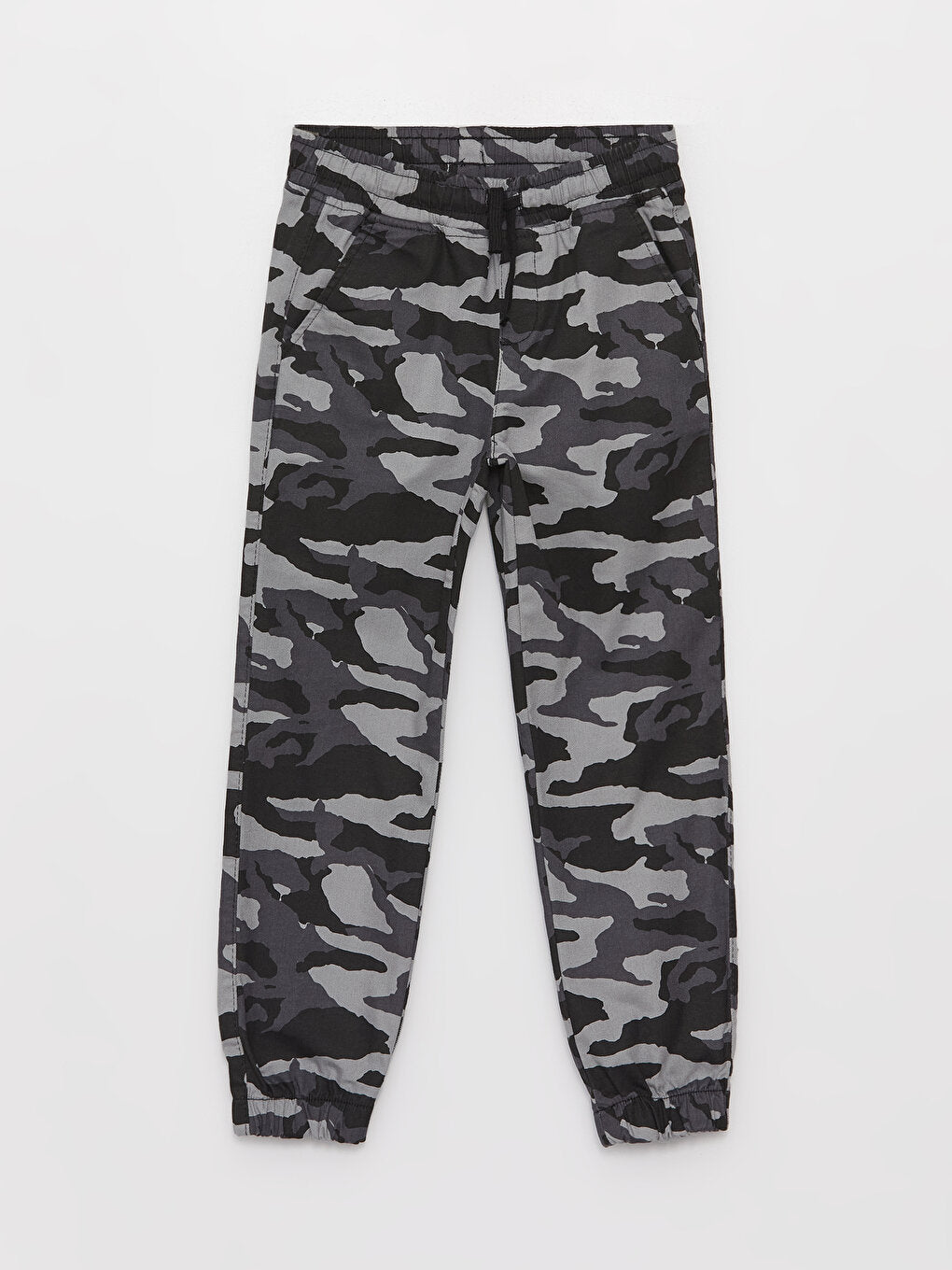 Camouflage Patterned Boy Jogger Trousers with Elastic Waist