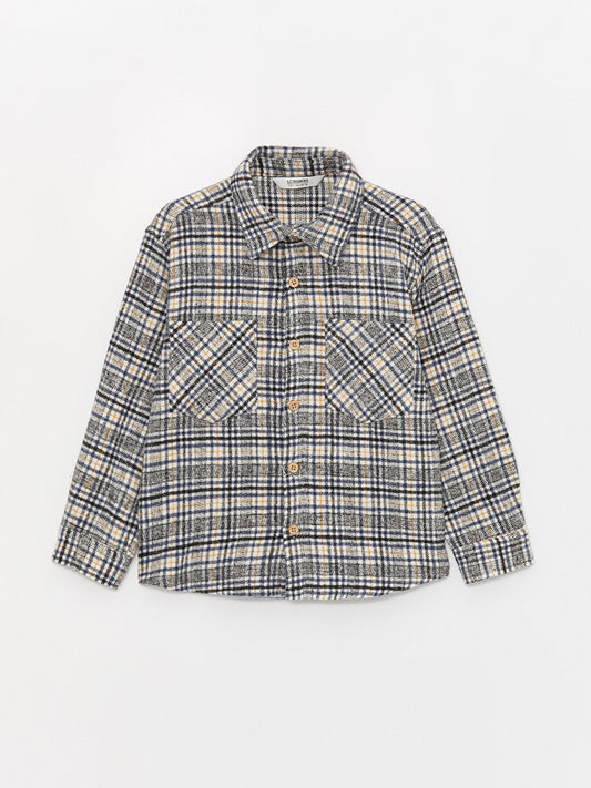 Comfortable Fit Plaid Boy's Shirt