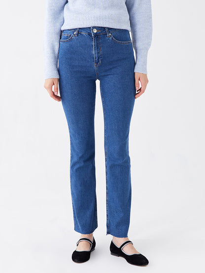 Straight Fit Women's Jean Trousers