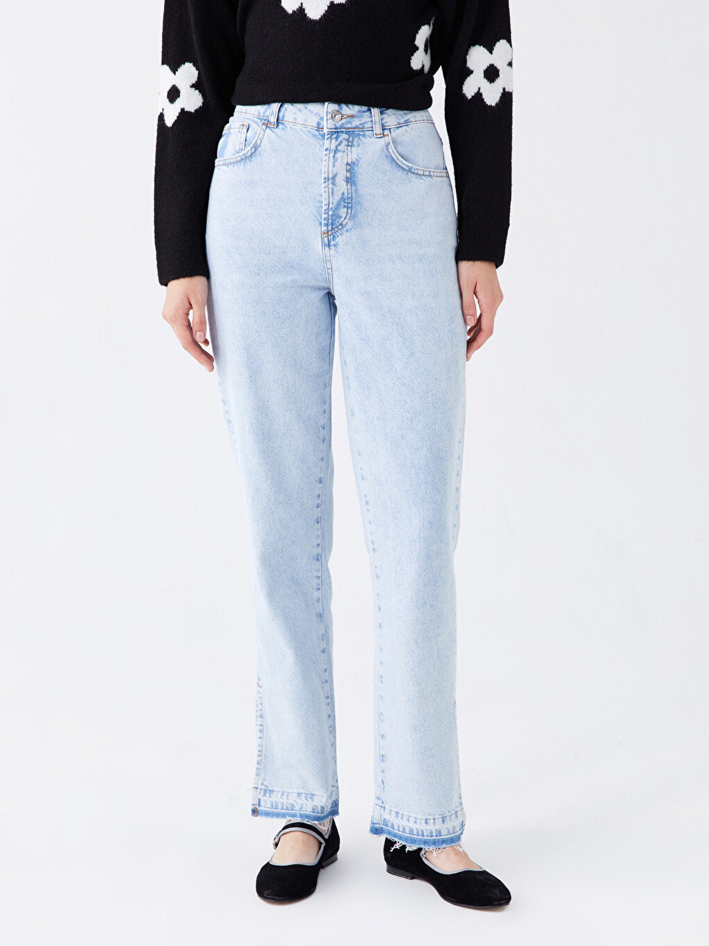 Straight Fit Women's Jean Trousers