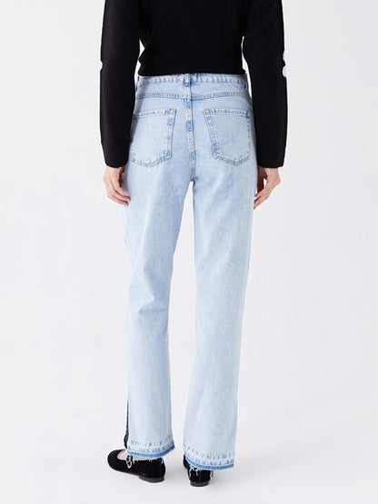 Straight Fit Women's Jean Trousers