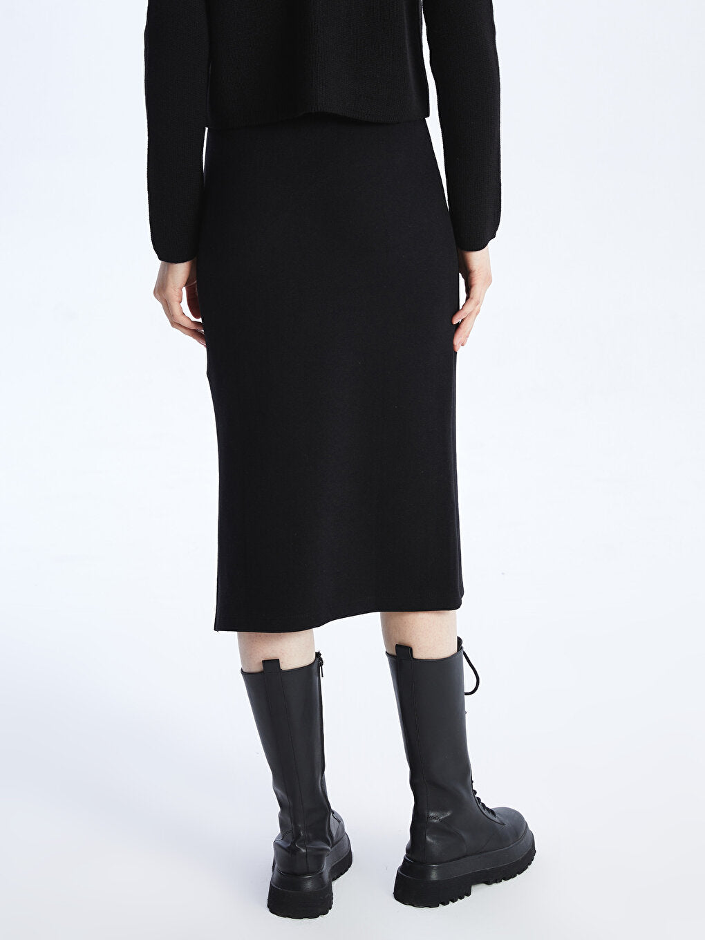 Women's Extra Tight Fit Plain Knitwear Skirt