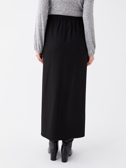 Women's Elastic Waist Straight Skirt