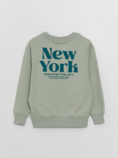 Comfortable Crew Neck Printed Boy's Sweatshirt