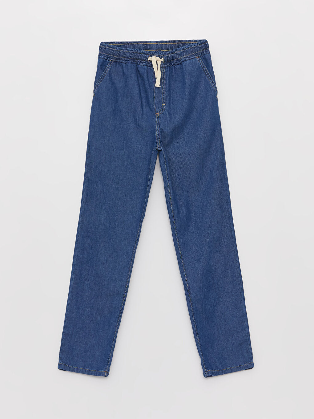 Regular Fit Boy's Jean Trousers with Elastic Waist