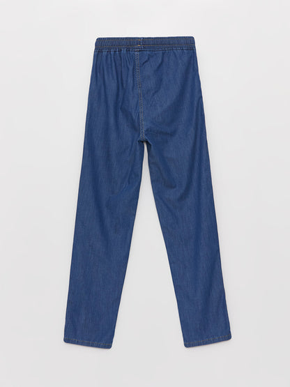 Regular Fit Boy's Jean Trousers with Elastic Waist