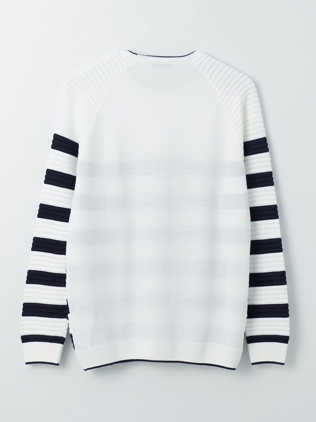 Crew Neck Long Sleeve Striped Men's Knitwear Sweater