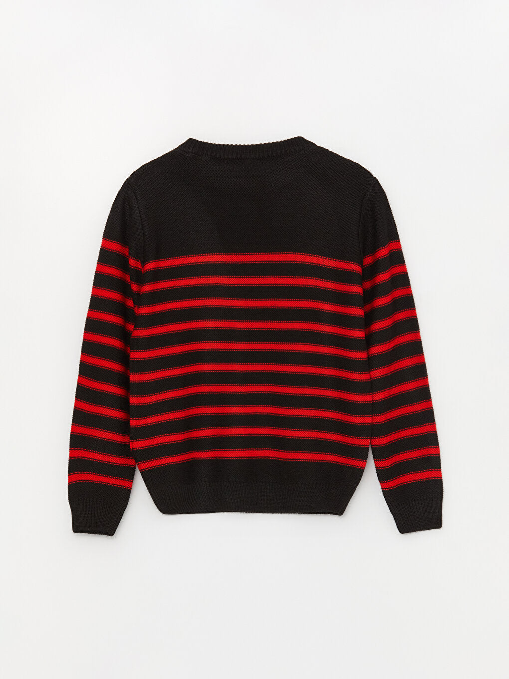 Crew Neck Striped Long Sleeve Boy's Knitwear Sweater