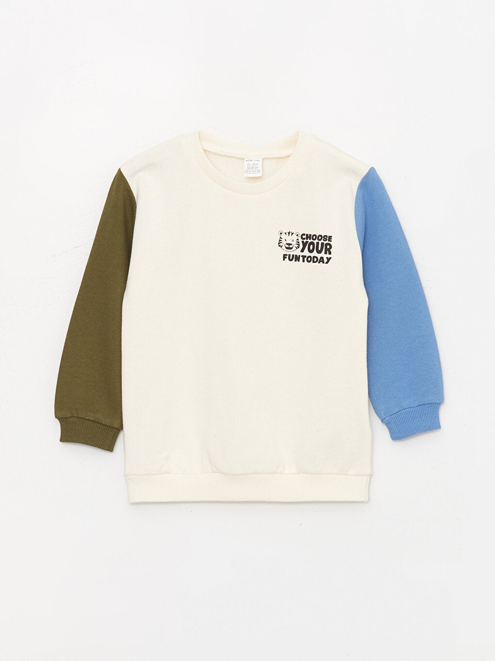 Crew Neck Long Sleeve Printed Baby Boy Sweatshirt