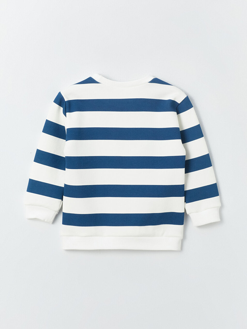 Crew Neck Long Sleeve Striped Baby Boy Sweatshirt