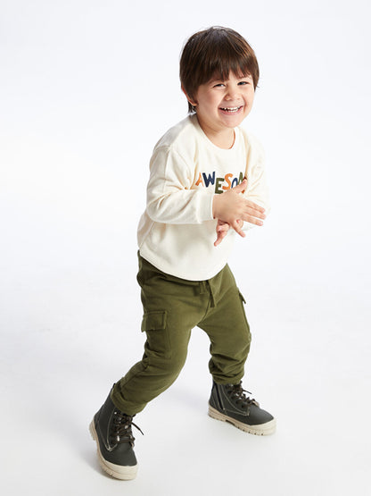 Basic Baby Boy Jogger Sweatpants with Elastic Waist