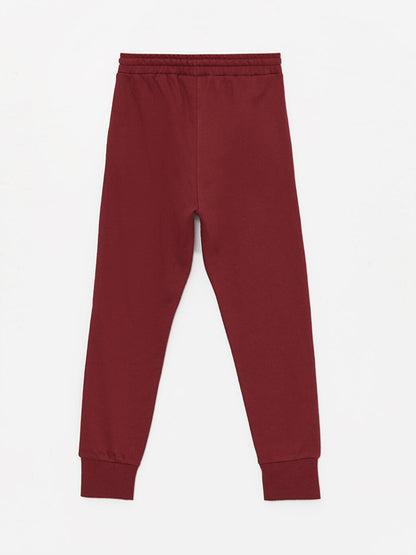 Trabzonspor Printed Boys' Sweatpants with Elastic Waist