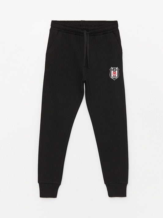 Besiktas Printed Boy's Jogger Sweatpants with Elastic Waist