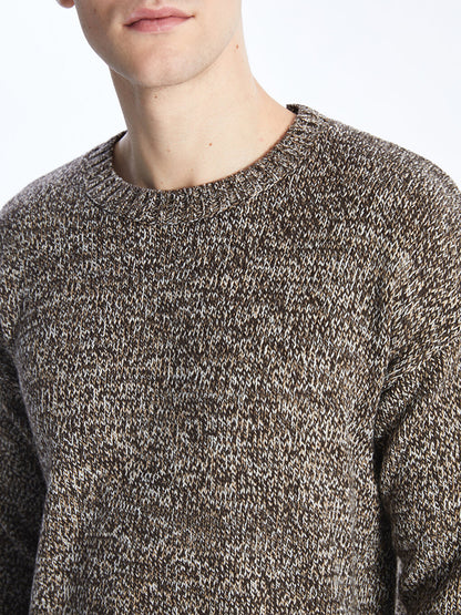 Crew Neck Long Sleeve Men's Knitwear Sweater