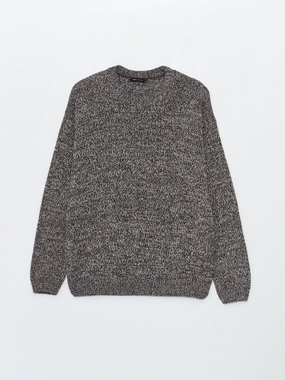 Crew Neck Long Sleeve Men's Knitwear Sweater