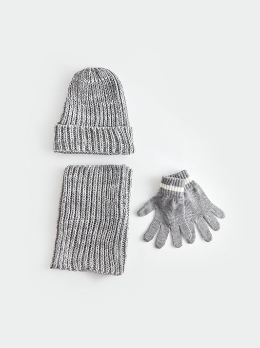 Boy's Beanie, Gloves and Neck Collar