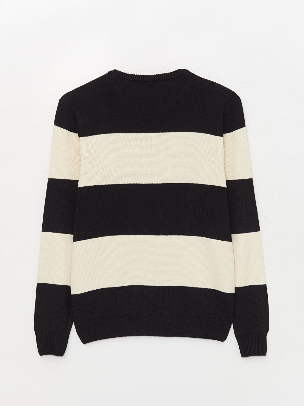 Crew Neck Long Sleeve Color Block Men's Knitwear Sweater