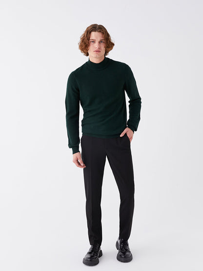 Half Turtleneck Long Sleeve Men's Knitwear Sweater