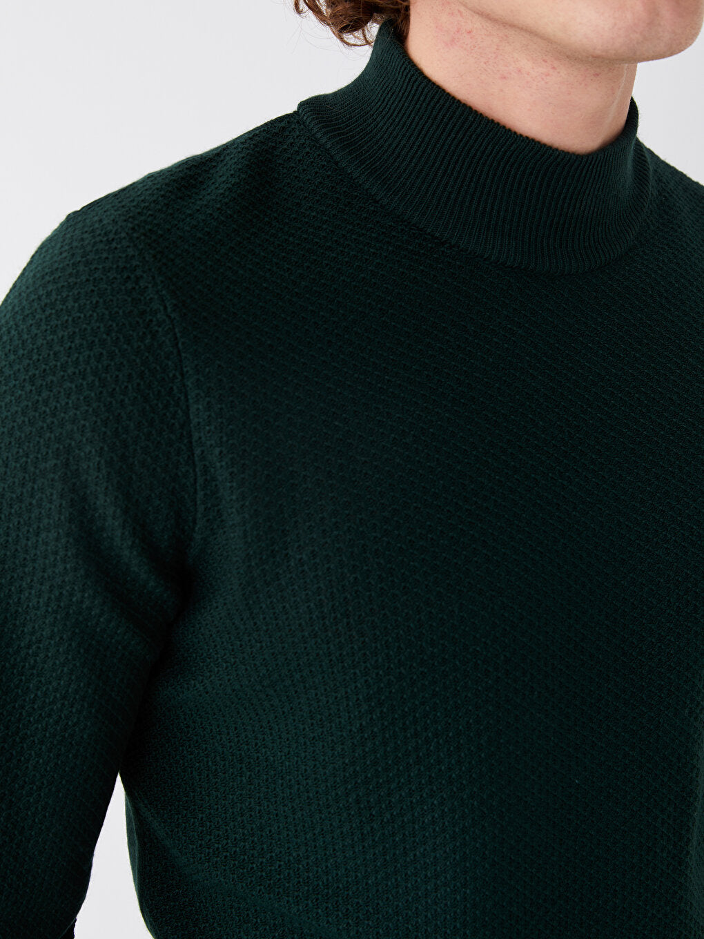 Half Turtleneck Long Sleeve Men's Knitwear Sweater