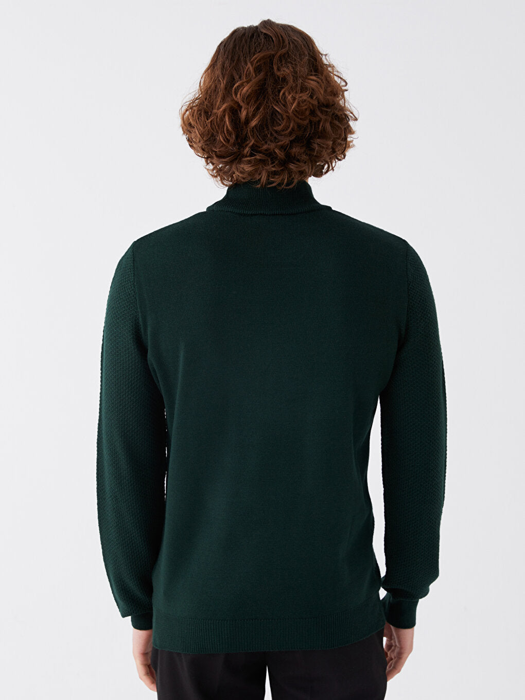 Half Turtleneck Long Sleeve Men's Knitwear Sweater