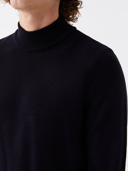 Half Turtleneck Long Sleeve Men's Knitwear Sweater