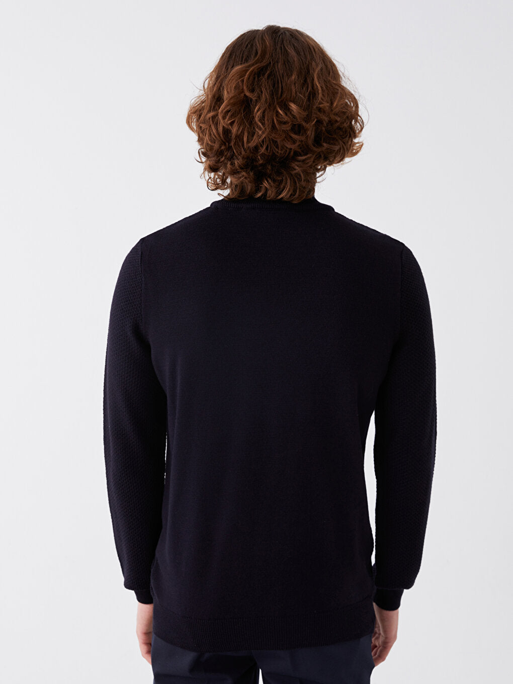 Half Turtleneck Long Sleeve Men's Knitwear Sweater