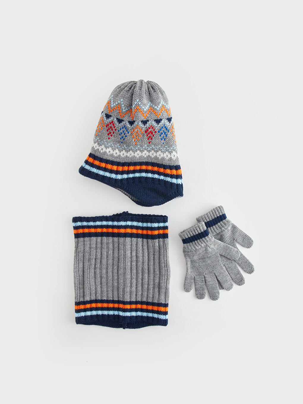 Boy's Beanie, Gloves and Neck Collar