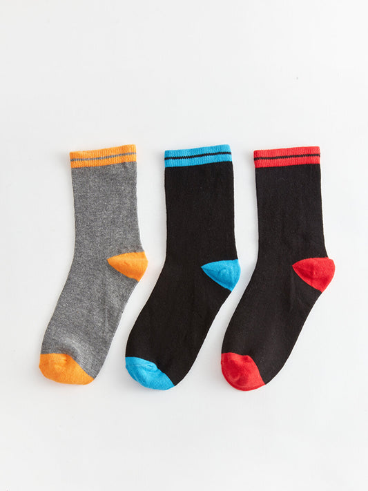 Color Blocked Boy Socks 3 Pack