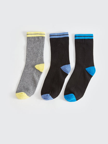 Color Blocked Boy Socks 3 Pack