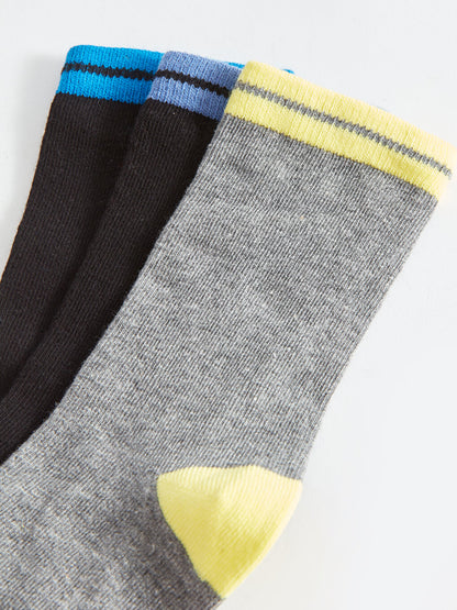 Color Blocked Boy Socks 3 Pack