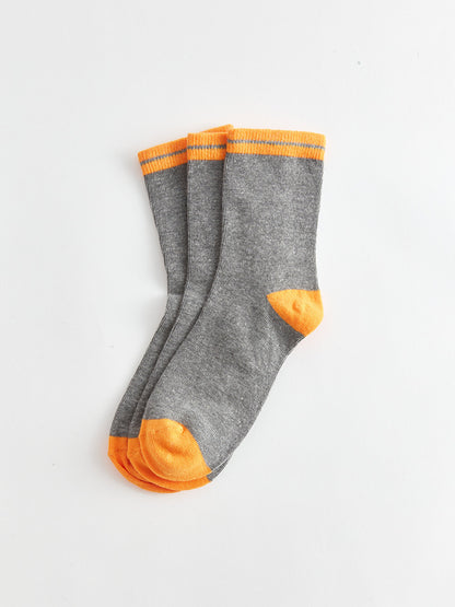 Color Blocked Boy Socks 3 Pack