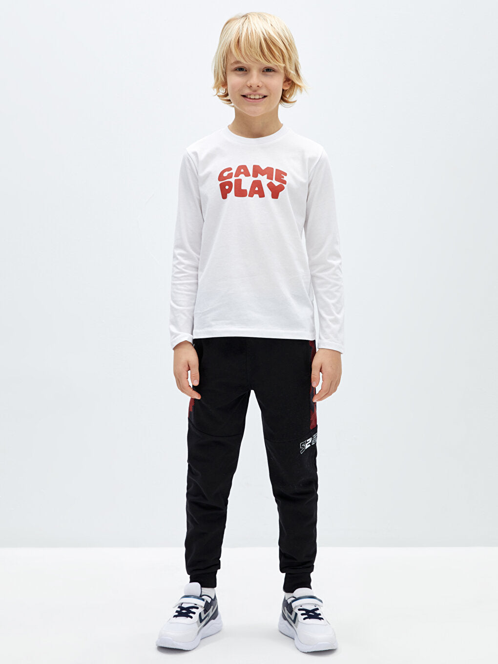 Printed Boys' Jogger Sweatpants with Elastic Waist