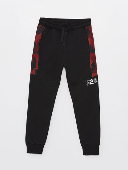 Printed Boys' Jogger Sweatpants with Elastic Waist