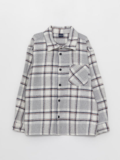 Comfortable Fit Plaid Boy's Shirt