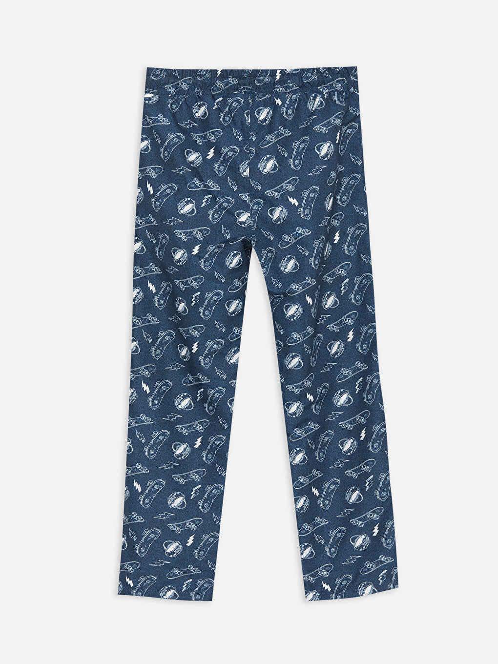 Elastic Waist Printed Fleece Lined Boy's Trousers