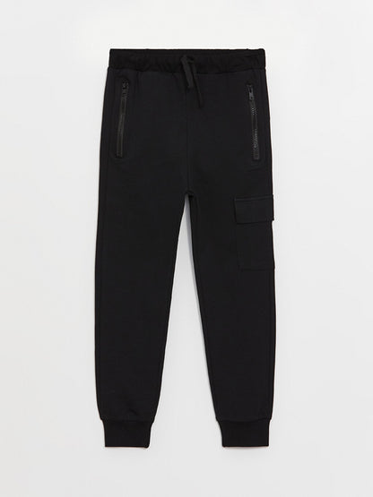 Boys' Cargo Sweatpants with Elastic Waist