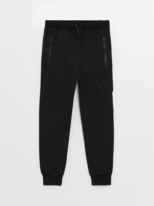 Boys' Cargo Sweatpants with Elastic Waist