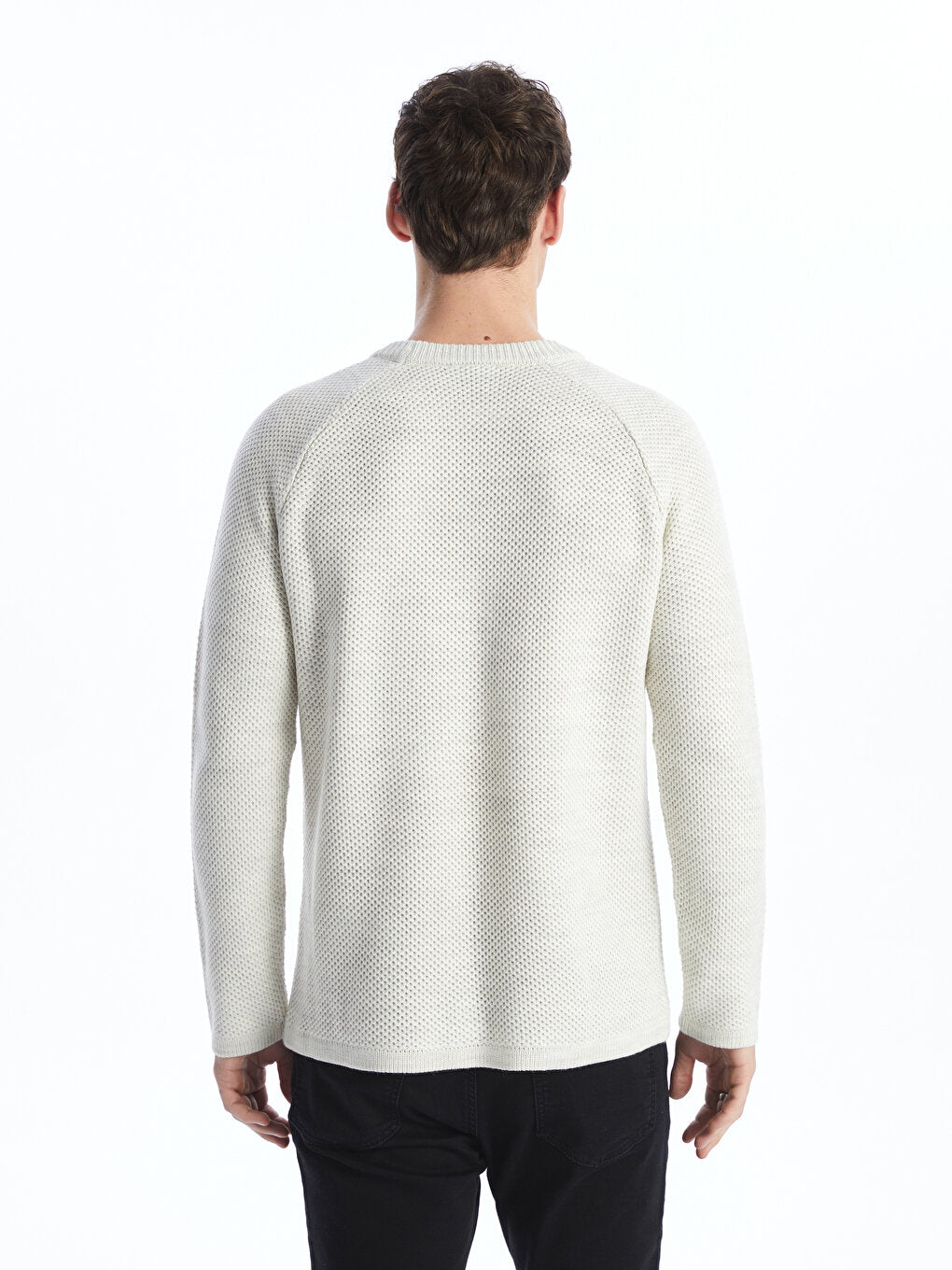 Crew Neck Long Sleeve Men's Knitwear Sweater