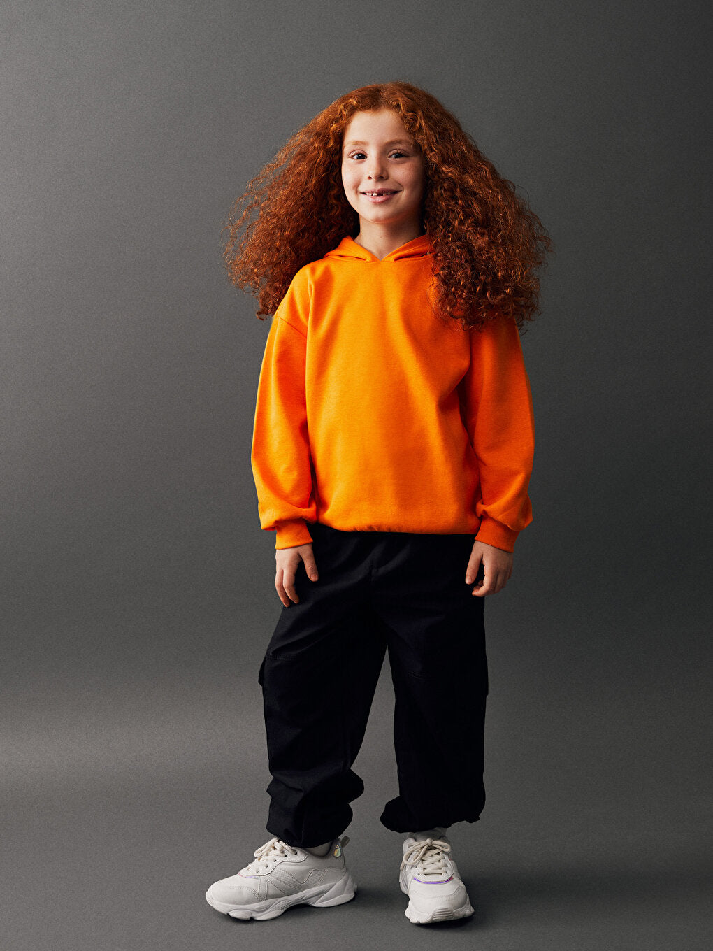 Girls Cargo Jogger Pants with Elastic Waist