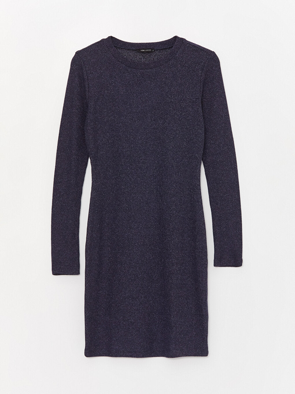 Crew Neck Straight Long Sleeve Women's Knitwear Dress