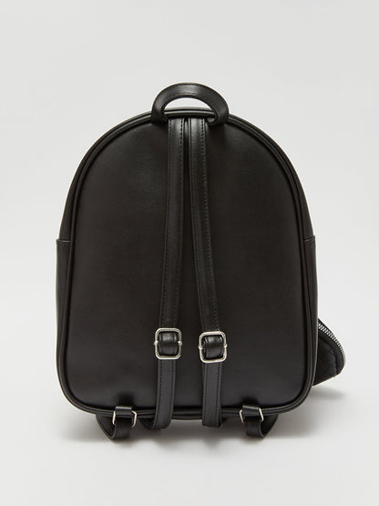 Leather Look Girl's Backpack