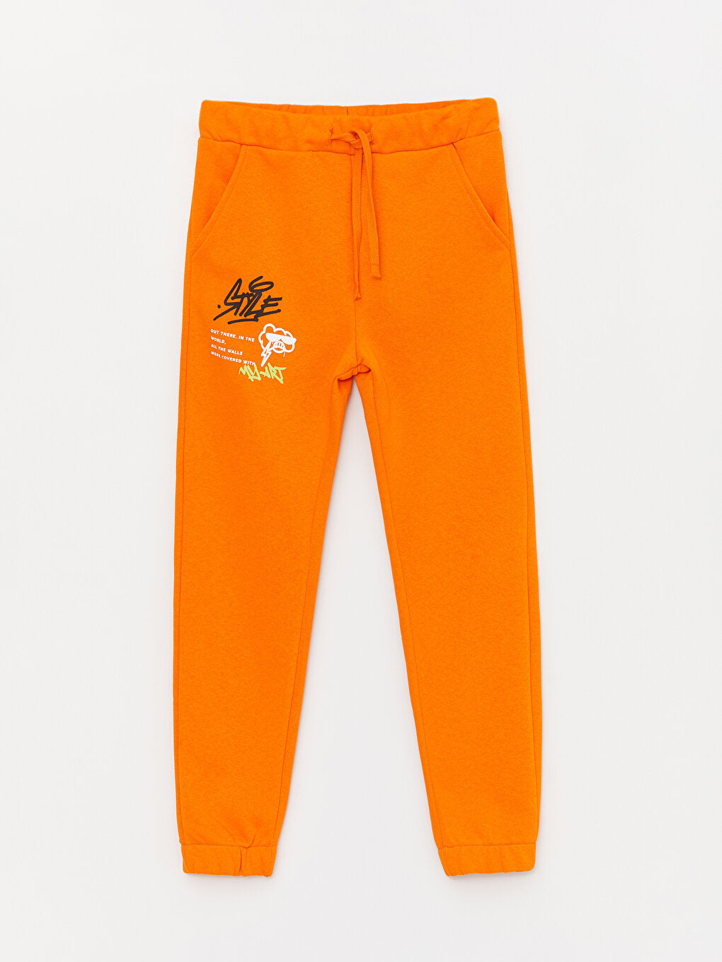 Printed Boys' Jogger Sweatpants with Elastic Waist