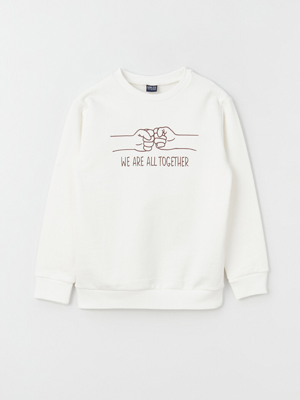 Crew Neck Printed Long Sleeve Boy's Sweatshirt