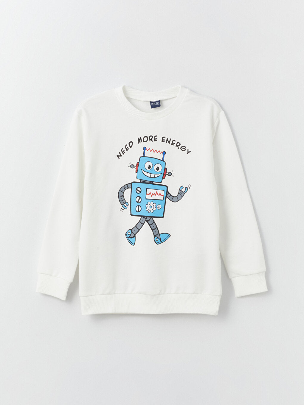 Crew Neck Printed Long Sleeve Boy's Sweatshirt