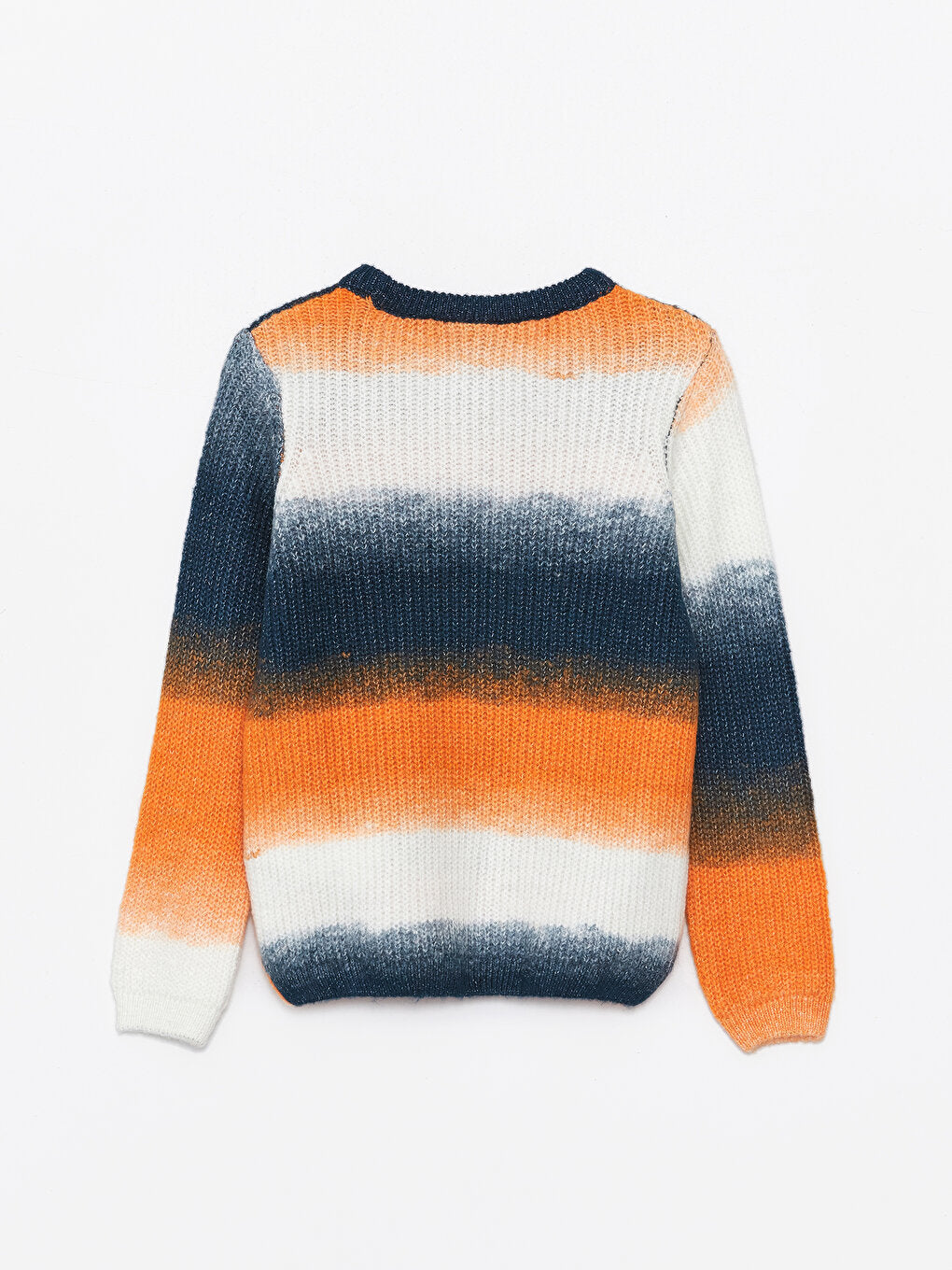 Crew Neck Color Block Long Sleeve Boy's Knitwear Sweater