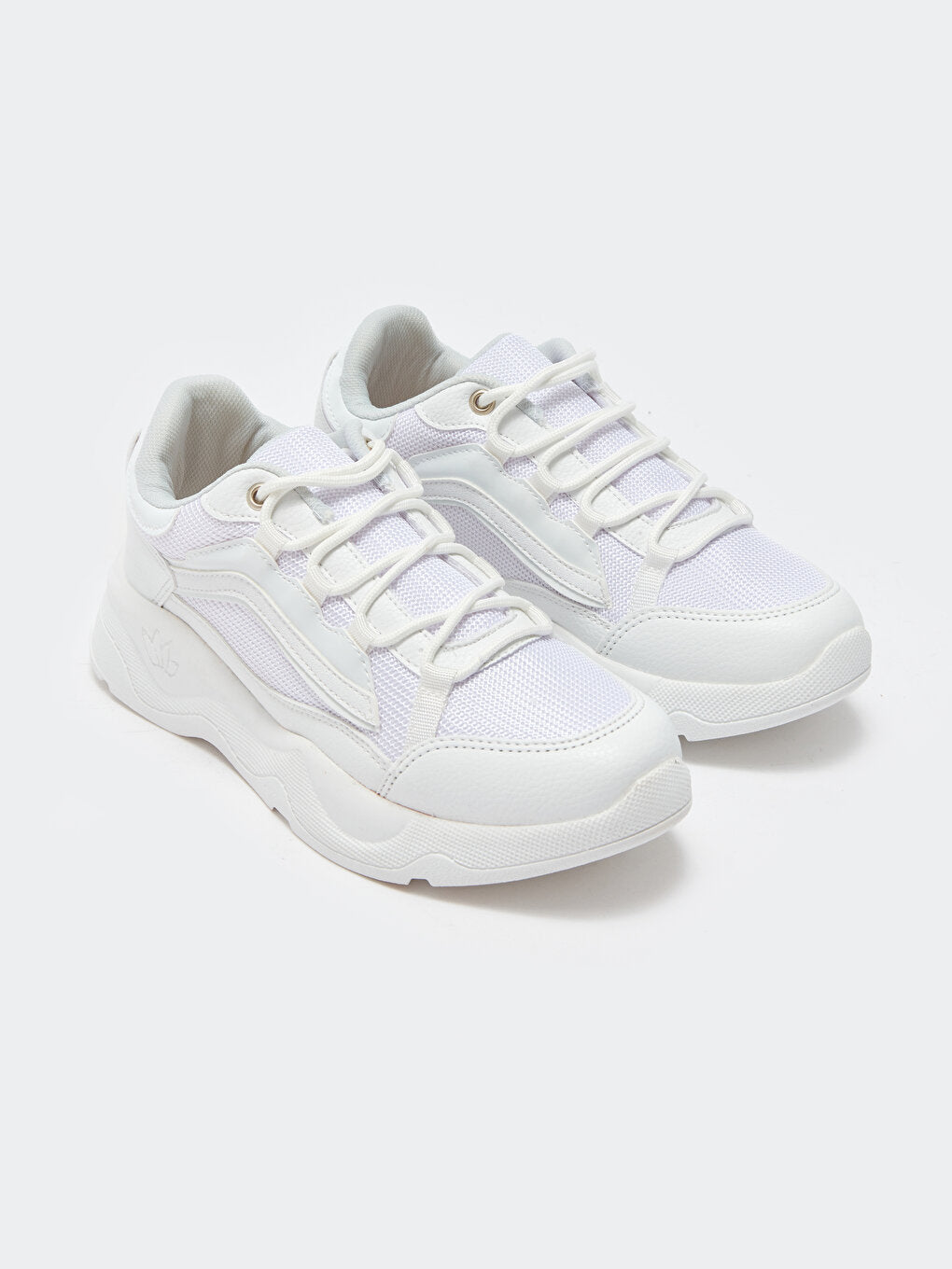 Lace-up Women's Active Sneakers with Mesh Detail