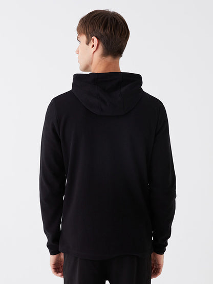 Hooded Long Sleeve Men's Zipper Sweatshirt