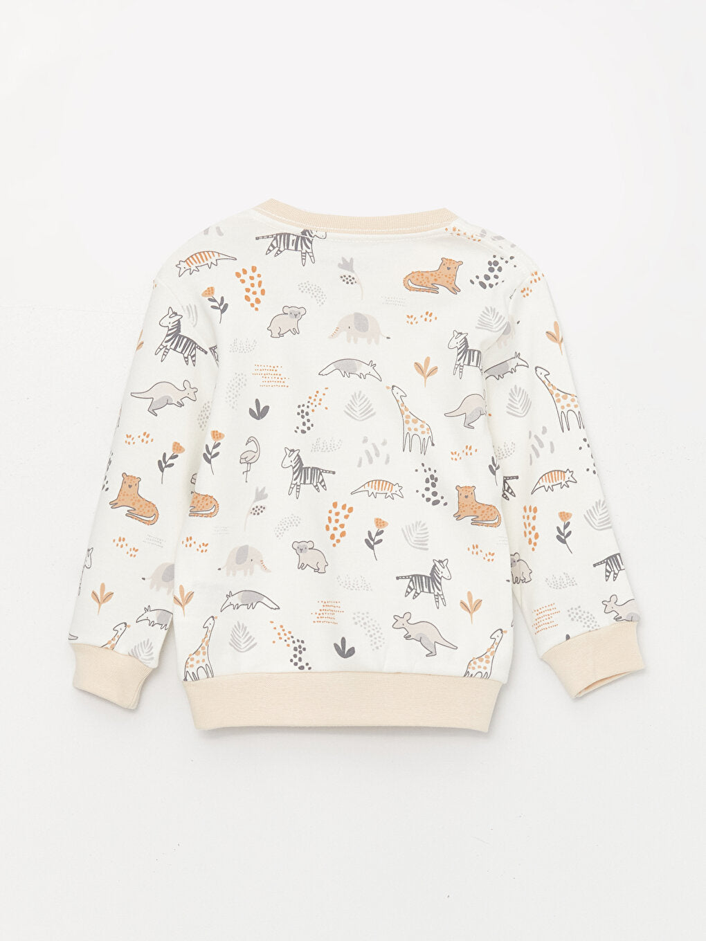 Crew Neck Long Sleeve Printed Baby Boy 2 Piece Set